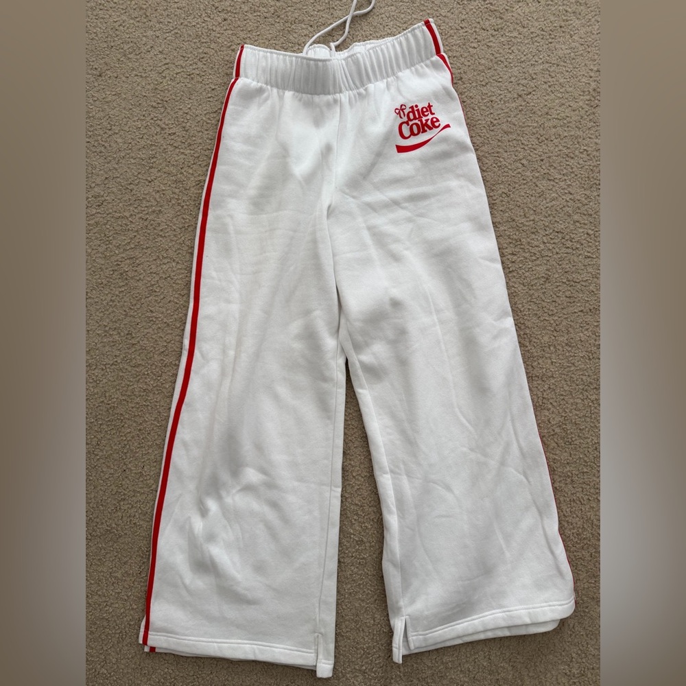 VGUC Diet Coke white sweatpants medium